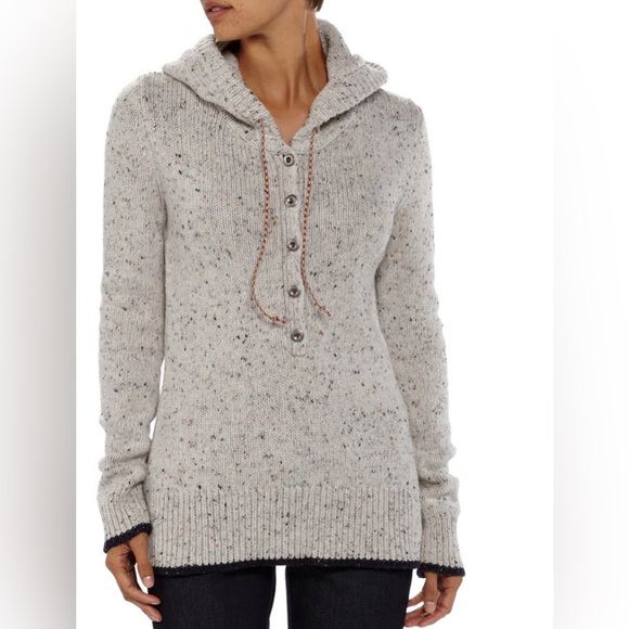 Patagonia Tops - PATAGONIA ranchito hooded sweater merino wool grey size medium